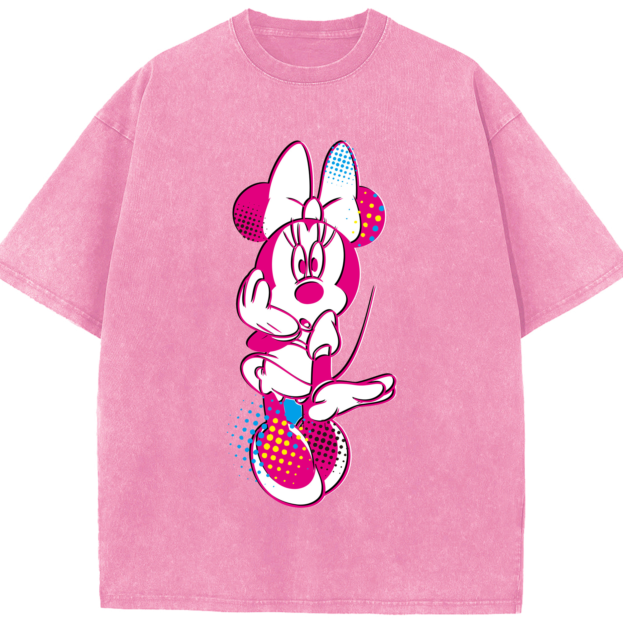 （画像用） ミッキーマウス Mickey Mouse 綿100% ヴィンテージ風 半袖Tシャツ（フロントプリント）